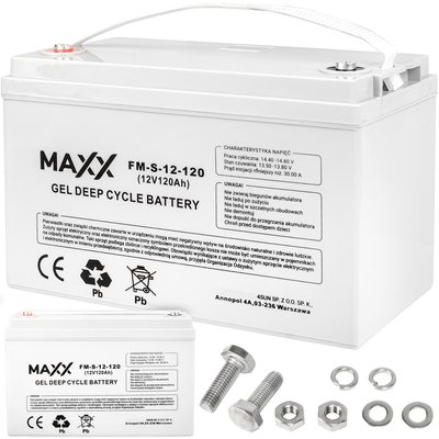 Гелевий акумулятор DEEP CYCLE MAXX 120(S)Ah 12V 4SUN B0012 AKU72 фото