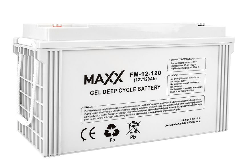Гелевий акумулятор DEEP CYCLE MAXX 120 Аг 12 В 4SUN B0002 AKU77 фото
