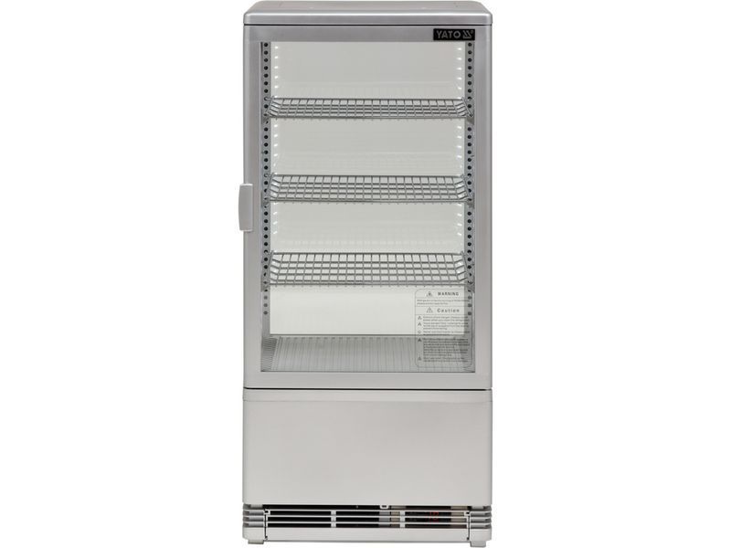 Холодильна вітринна шафа 78 л, 42x38x96 см, срібляста YATO YG-05057 YG-05057 фото
