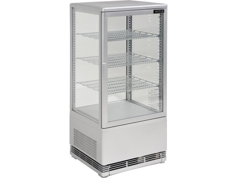 Холодильна вітринна шафа 78 л, 42x38x96 см, срібляста YATO YG-05057 YG-05057 фото