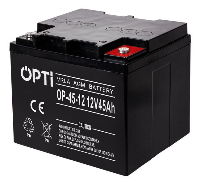 Акумулятор AGM OPTI 12 В 45 А&middot;год необслуговуваний VOLT POLSKA 6AKUV045AG AKU19 фото