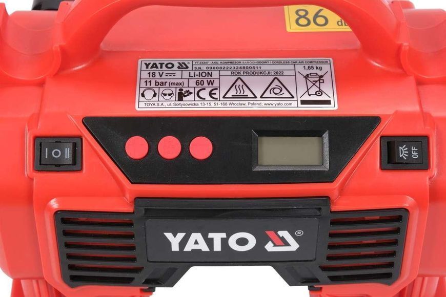 Компресор 18В 11 бар YATO YT-23247 YT-23247 фото
