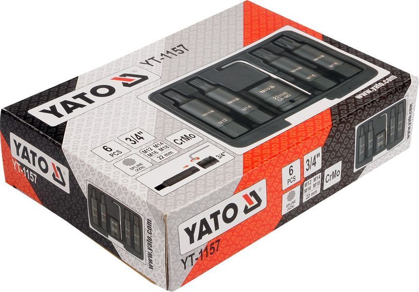 Набір ударних біт Spline YATO YT-1157 YT-1157 фото