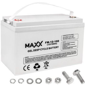 Гелевий акумулятор DEEP MAXX 100 Аг, 12 В B0001 AKU68 фото