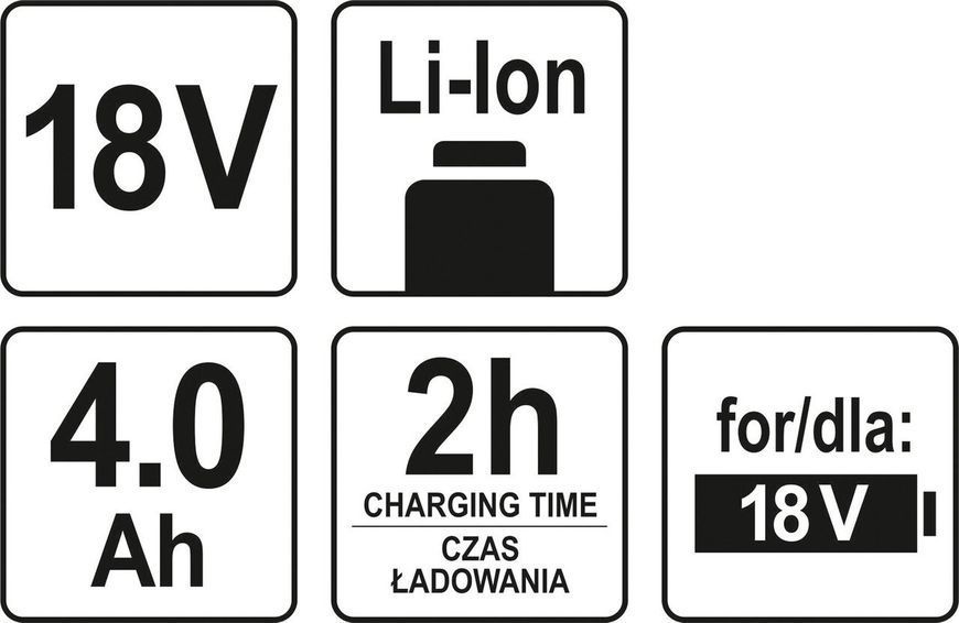 Акумулятор LI-ION 18V 4Ah YATO YT-82844 YT-82844 фото