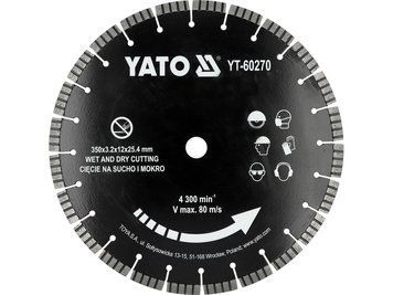 Алмазний диск 350х25.4 мм для бордюрних каменів бетон YATO YT-60270 YT-60270 фото