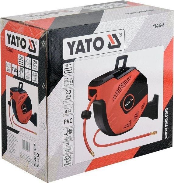 Шланг пневматичний на котушці YATO YT-24245 YT-24245 фото