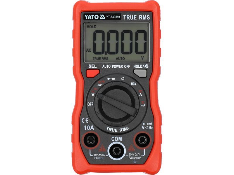 Цифровий мультиметр TRUE RMS LCD 4000 YATO YT-730894 YT-730894 фото
