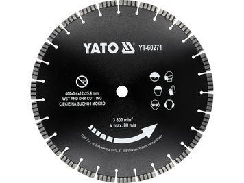 Алмазний диск 400х25.4 мм для бордюрних каменів бетон YATO YT-60271 YT-60271 фото