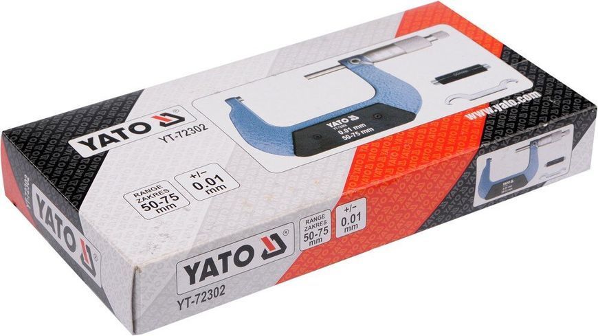 Мікрометр 50-75 мм YATO YT-72302 YT-72302 фото