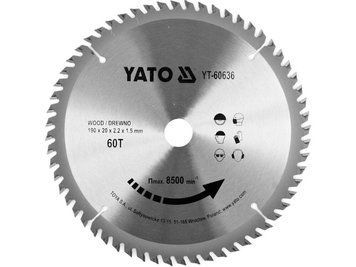 Пильний диск для дерева 190х60Тх20мм для YT-82150 YATO YT-60636 YT-60636 фото