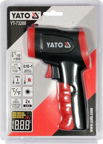 Безконтактний термометр пірометр YATO YT-73200 YT-73200 фото
