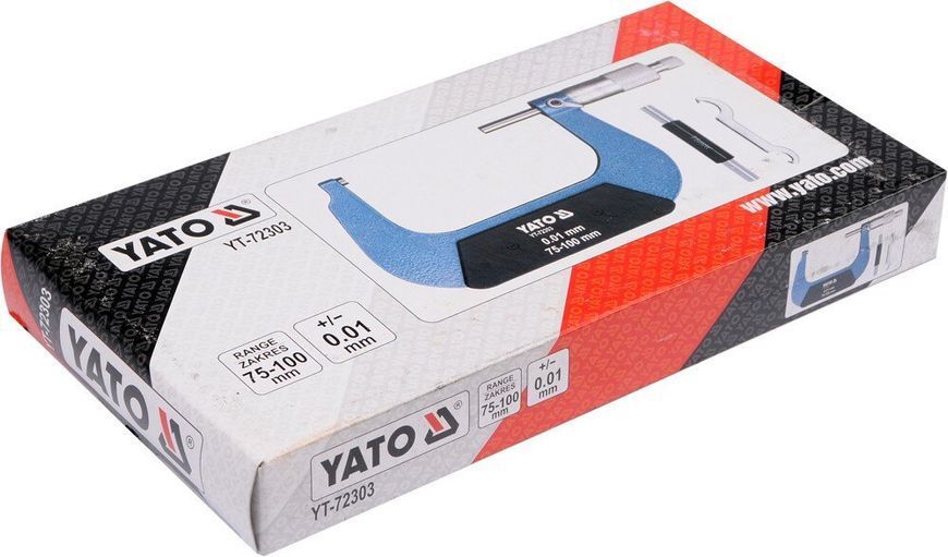 Мікрометр 75-100 мм YATO YT-72303 YT-72303 фото