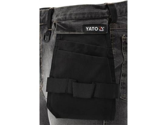Робочі штани еластичні джинси L/XL сіро-сталевий колір YATO YT-79063 YT-79063 фото
