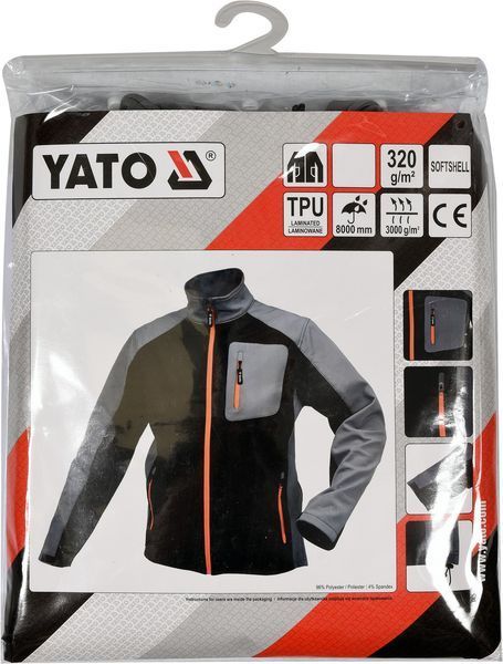 Куртка SoftShell чорно-сіра YATO YT-79535 розмір XXXL YT-79535 фото