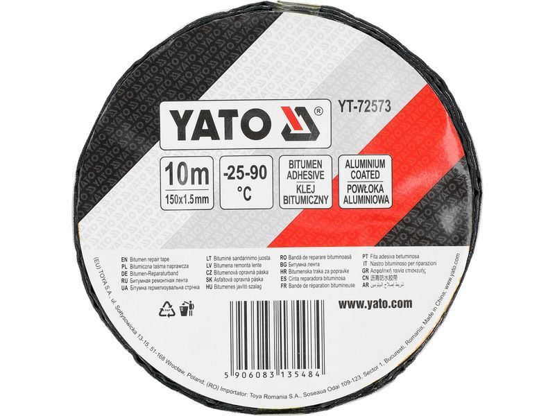 Бітумна ремонтна стрічка 1.5 мм x 150 мм x 10 м YATO YT-72573 YT-72573 фото