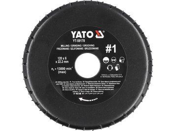 Диск-фреза шліфувальний 120х6 мм №1 для УШМ YATO YT-59178 YT-59178 фото