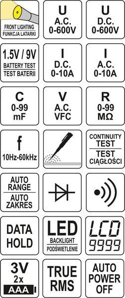 Цифровий мультиметр YATO YT-73094 YT-73094 фото