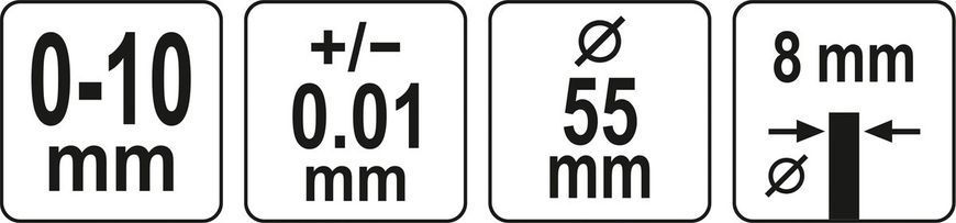 Датчик виміру биття 0-10 мм YATO YT-72450 YT-72450 фото