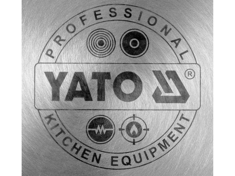Низька каструля з кришкою, 25х18, 9 л YATO YG-00046 YG-00046 фото