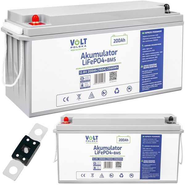 Акумулятор для кемпера LiFePo4 BMS 200ah 12,8V 150A дуже легкий VOLT POLSKA 6AKLI20012 AKU98 фото