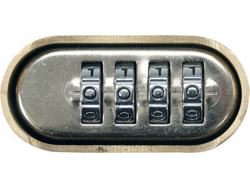 Кодовий навісний замок 50 мм із довгою скобою латунь VOREL 77618 VOREL 77618 фото