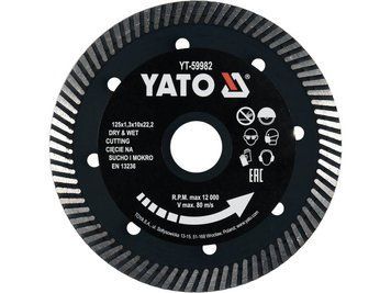 Диск алмазний відрізний "TURBO" 125 мм YATO YT-59982 YT-59982 фото
