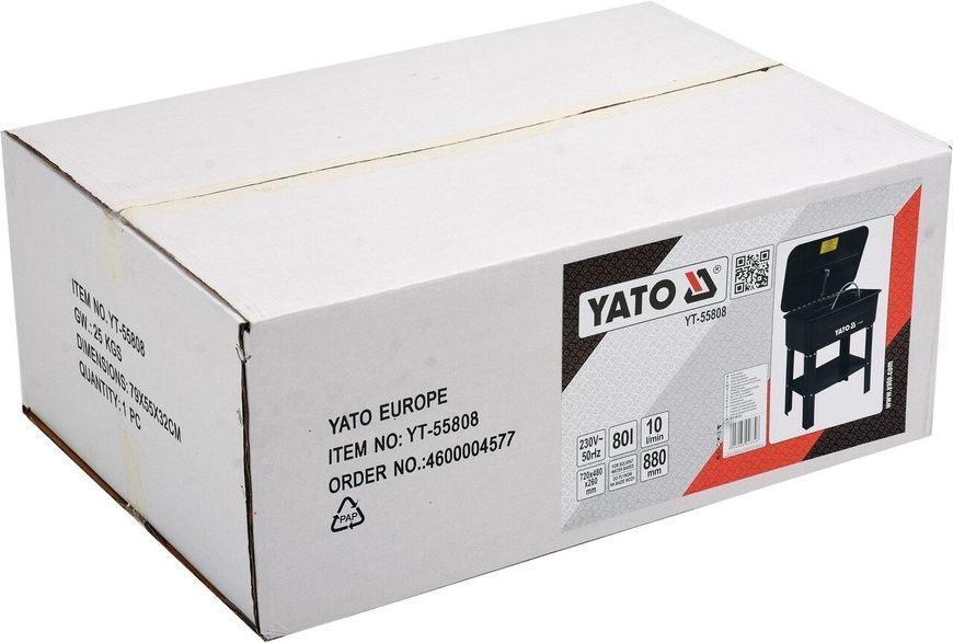 Стаціонарна електрична мийка 80 л YATO YT-55808 YT-55808 фото