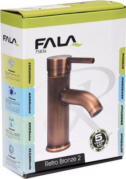 Змішувач для раковини RETRO BRONZE 2 Fala 75836 Fala 75836 фото