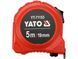 Рулетка рулонна зі сталевою стрічкою 5м х 19мм YATO YT-71153 YT-71153 фото 1