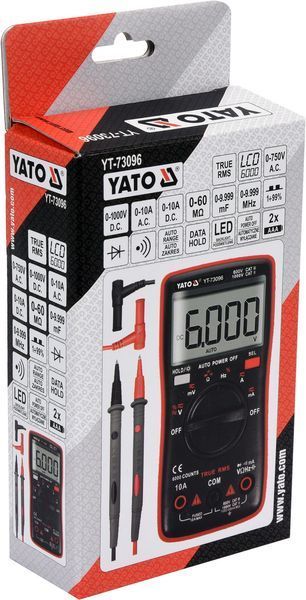 Цифровий мультиметр з ЖК-дисплеєм YATO YT-73096 YT-73096 фото
