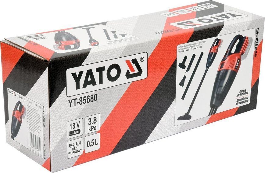 Пилосос для автомобіля c фільтром без батареї YATO YT-85680 YT-85680 фото