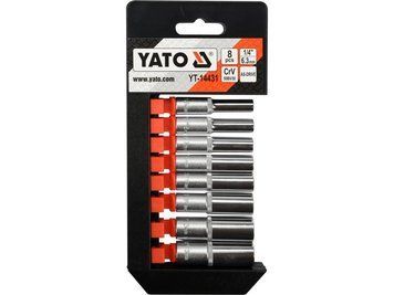 Набір головок торцевих 1/4", 8 шт YATO YT-14431 YT-14431 фото