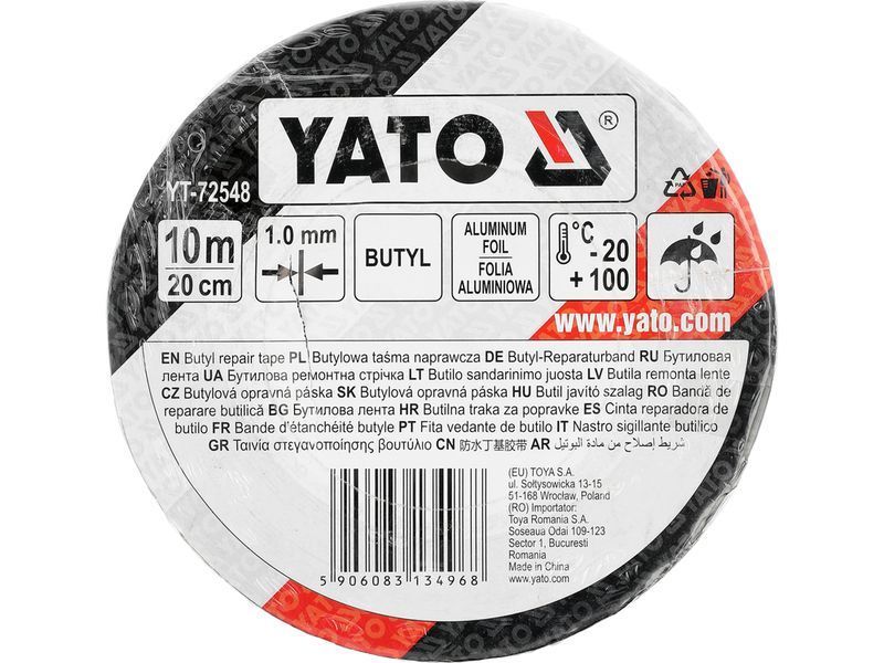 Бутилова стрічка 200 мм x 10 м YATO YT-72548 YT-72548 фото