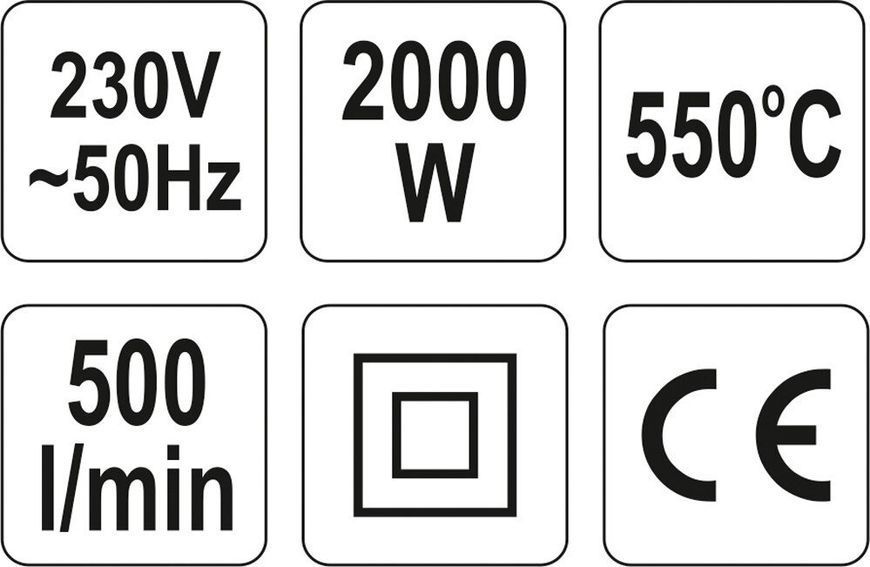 Фен технічний 2000 Вт YATO YT-82288 YT-82288 фото